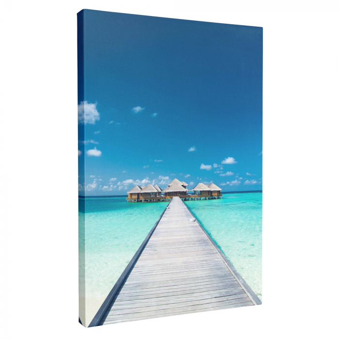 Tablou canvas modern cu ocean turcoaz pentru hol sau baie [2]
