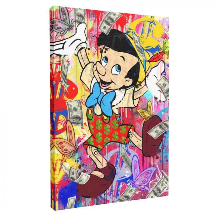 Tablou canvas modern multicolor Pinocchio pentru living 70x90 cm [2]