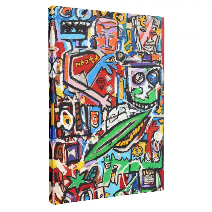 Tablou canvas, modern, pop art, multicolor, pentru living, 50 x 70 cm [2]