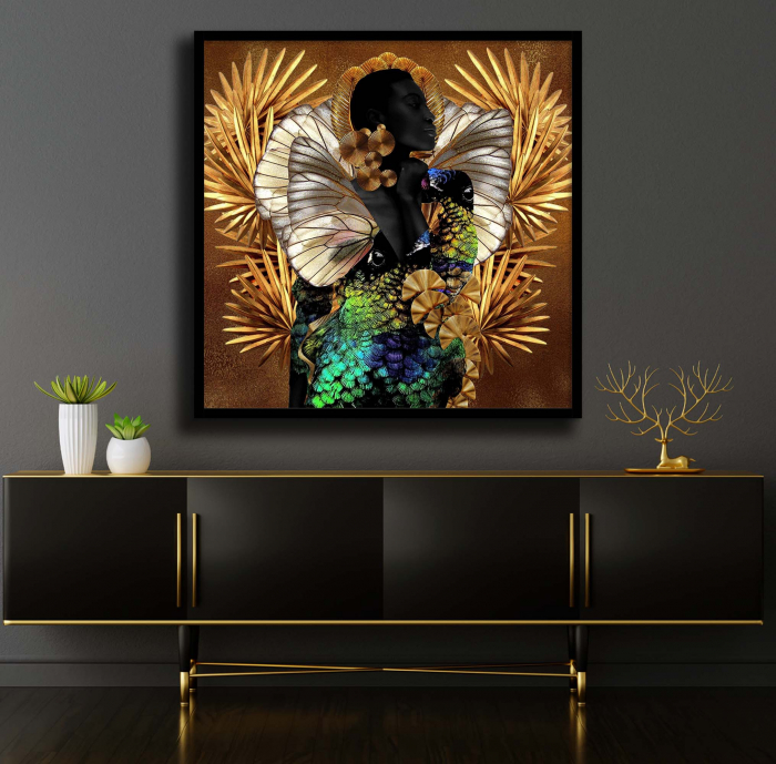 Tablou canvas, modern, portret femeie eleganta, deosebit, pentru living [1]