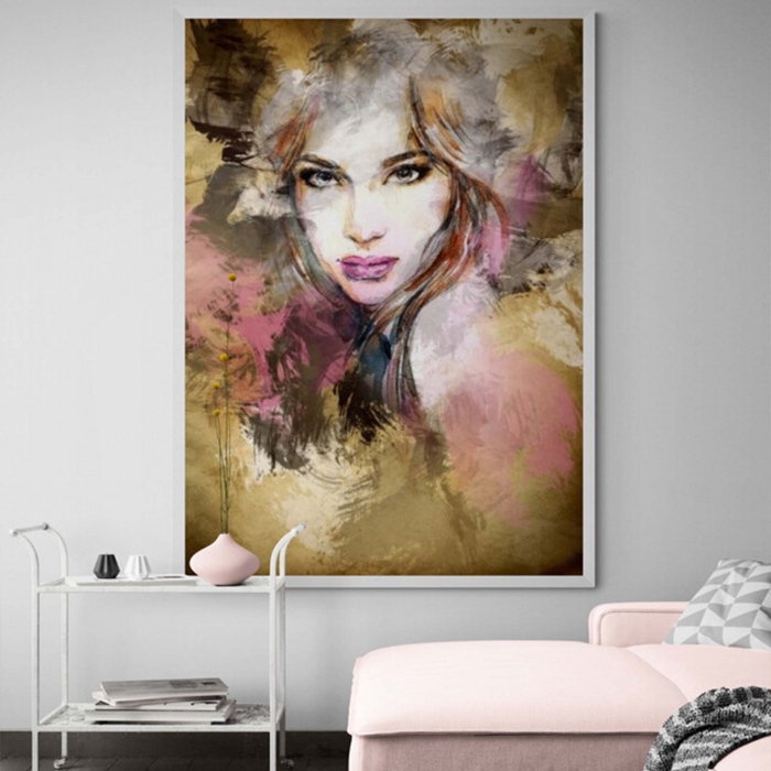 Tablou canvas, modern, portret femeie abstract, pentru hol, living [1]