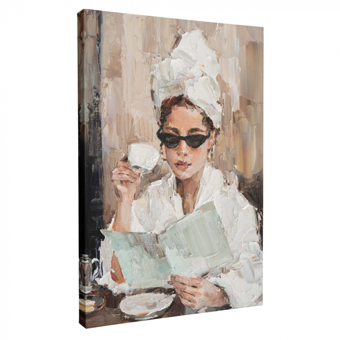 Tablou canvas, abstract, portret femeie eleganta, deosebit, pentru bucatarie [2]