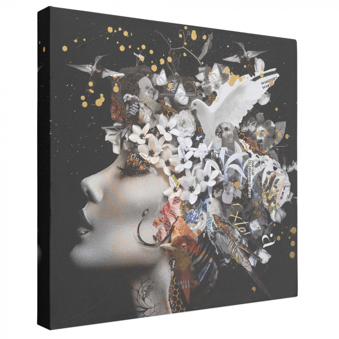 Tablou canvas, modern, portret femeie, deosebit, pentru dormitor [2]