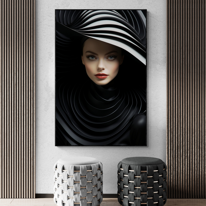Tablou canvas, modern, portret femeie fashion, elegant, pentru birou [1]