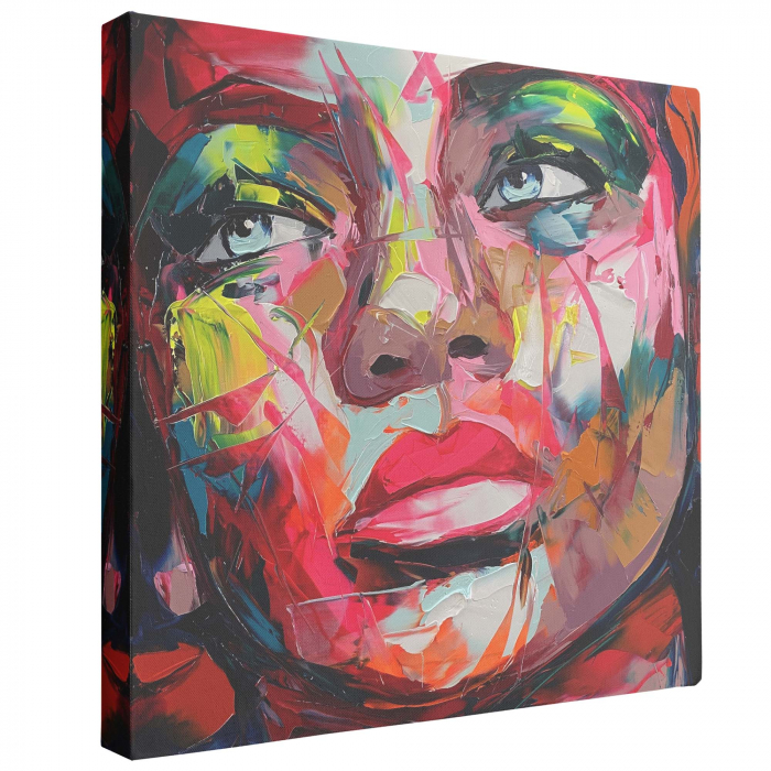 Tablou canvas, modern, portret femeie, multicolor, pentru living [2]