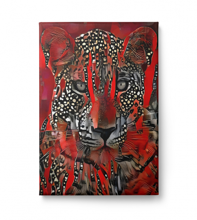 Tablou canvas, modern, tigru rosu,pentru living [1]