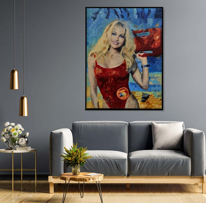 Tablou Canvas „Pamela Anderson – Iconul Baywatch în Stil Impresionist” [1]