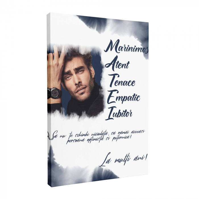 Tablou canvas personalizat cu poză, nume și mesaj motivațional [1]