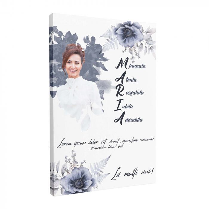 Tablou canvas personalizat cu poză, nume și mesaj motivațional [2]