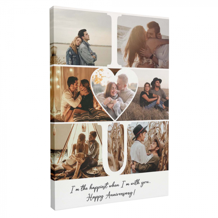 Tablou canvas personalizat colaj cu poze de familie – amintiri prețioase pe pânză [3]