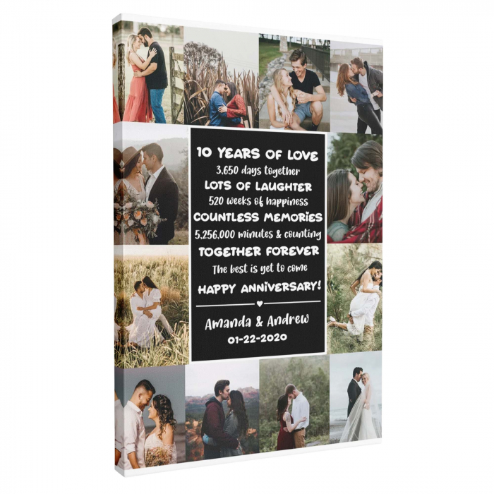 Tablou canvas personalizat colaj cu poze de familie – amintiri prețioase pe pânză [6]