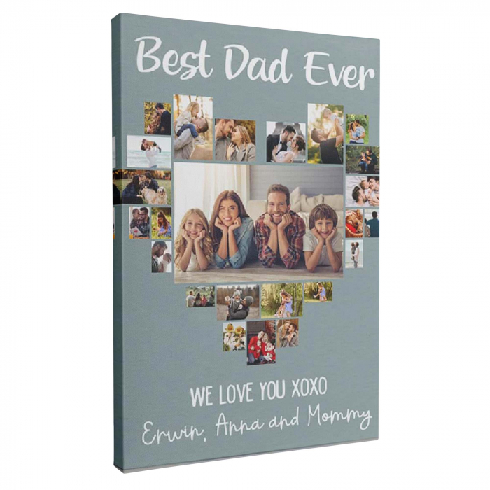 Tablou Canvas Personalizat, Intaglio, print pe panza, colaj poze, cadou pentru tata [1]