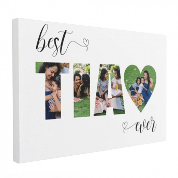 Tablou Canvas Personalizat, Intaglio, print pe panza,colaj nume, cadou pentru copii 1 an [1]