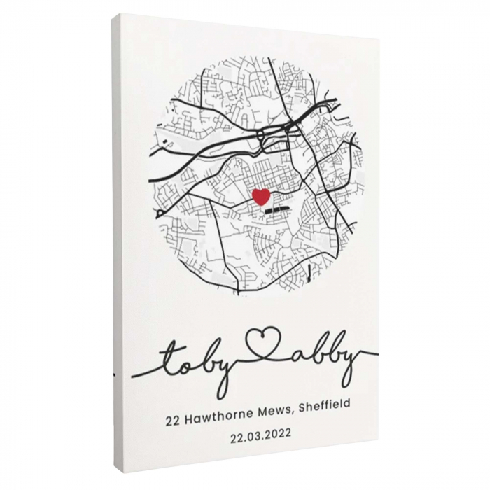 Tablou Canvas Personalizat, Intaglio, print pe panza, Harta, cadou pentru home [2]