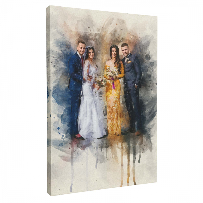 Cadou pentru nasi -tablou Canvas Personalizat, Intaglio, print pe panza, in stil acuarela [1]