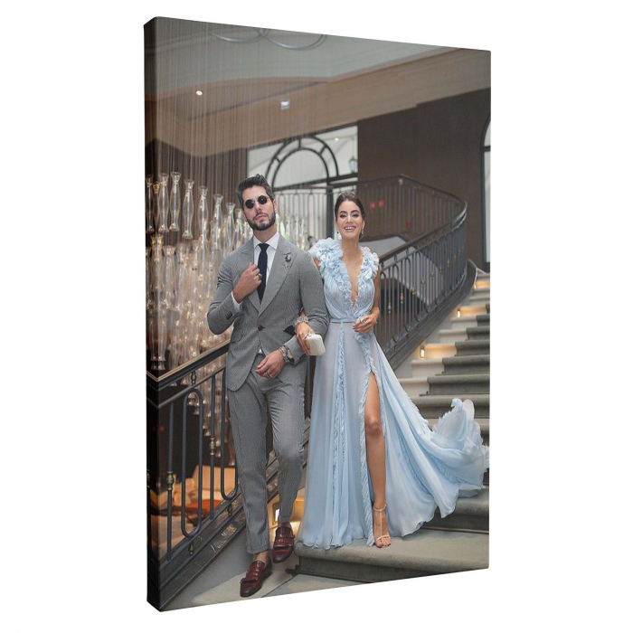 Cadou pentru nasi Tablou Canvas Personalizat, Intaglio, print pe panza, poza si mesaj [1]