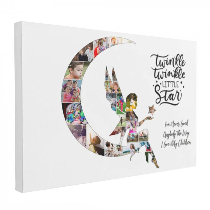 Cadou pentru turta fete Tablou Canvas Personalizat, Intaglio, print pe panza, colaj poze, [2]