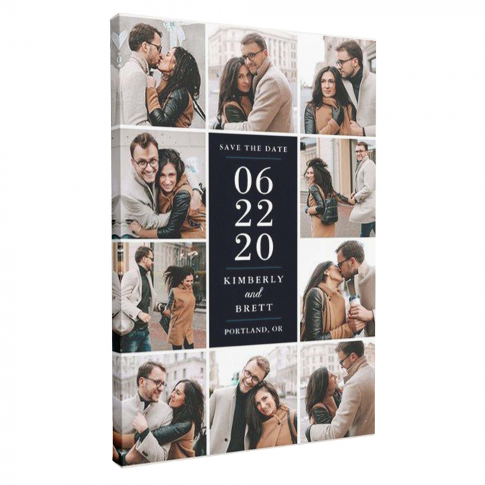 Cadou pentru sot Tablou Canvas Personalizat, Intaglio, print pe panza, colaj poze [4]