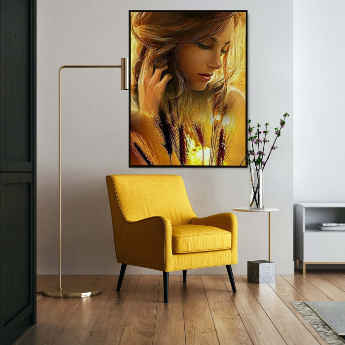 Tablou canvas personalizat, Poza ta in dubla expunere, Intaglio, color, print pe panza Premium [2]
