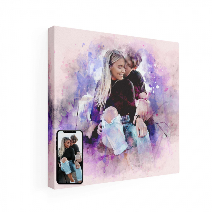 Tablou Canvas Personalizat, poza in stil acuarela M2 [6]