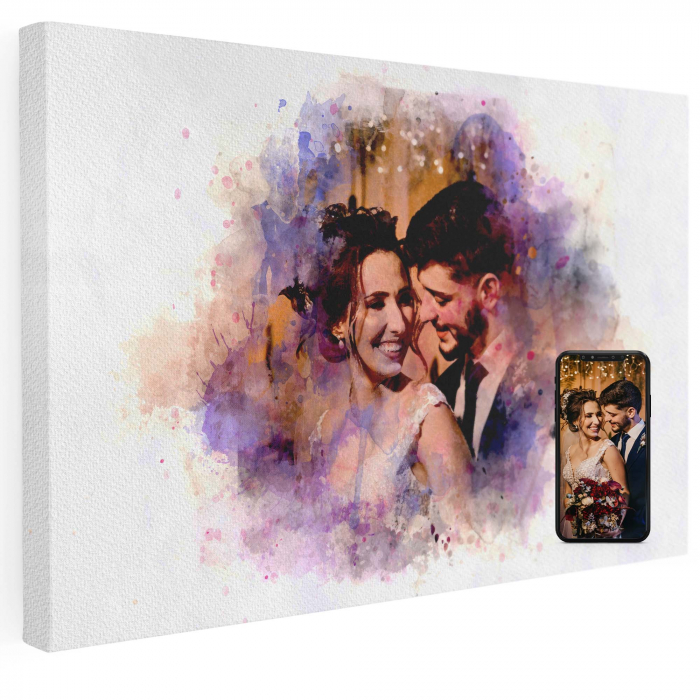 Tablou Canvas Personalizat, poza in stil acuarela M2 [3]