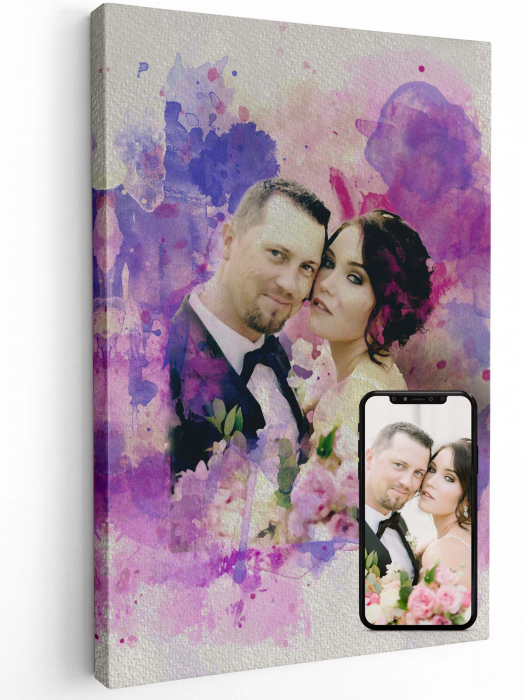 Tablou Canvas Personalizat, poza in stil acuarela M2 [2]