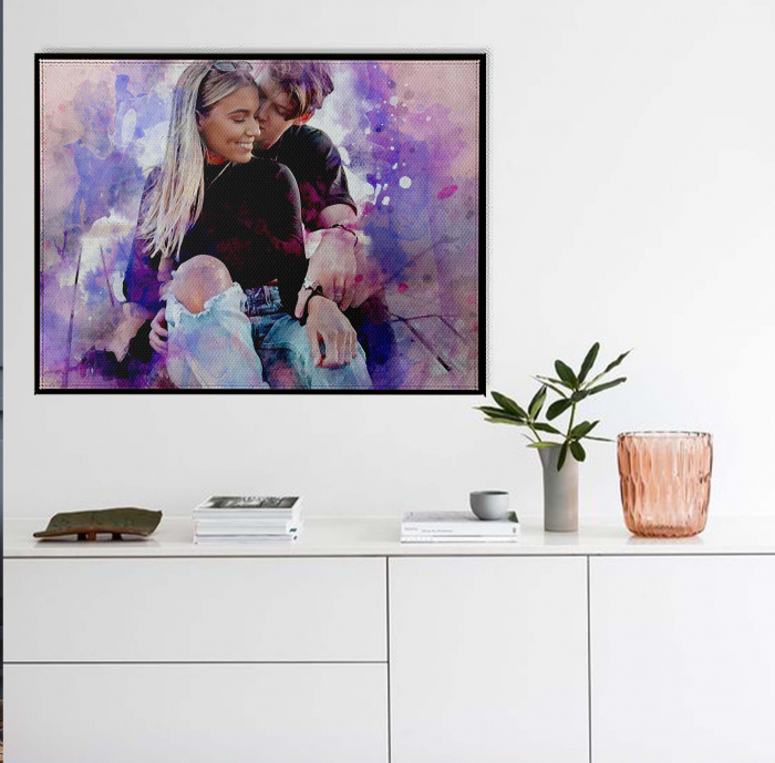 Tablou Canvas Personalizat, poza in stil acuarela M2 [7]