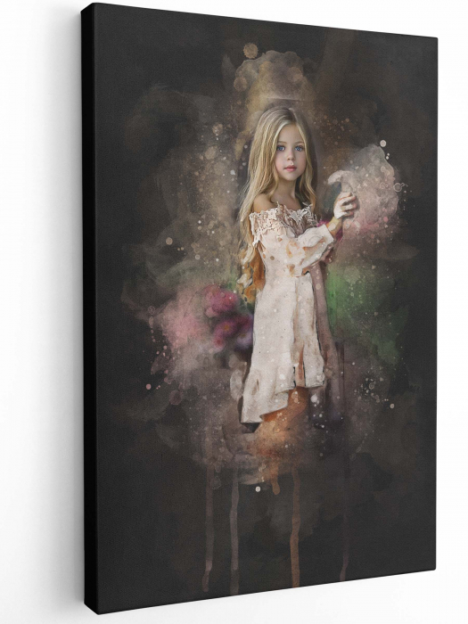 Tablou Canvas Personalizat, poza ta in stil acuarela M3 [1]