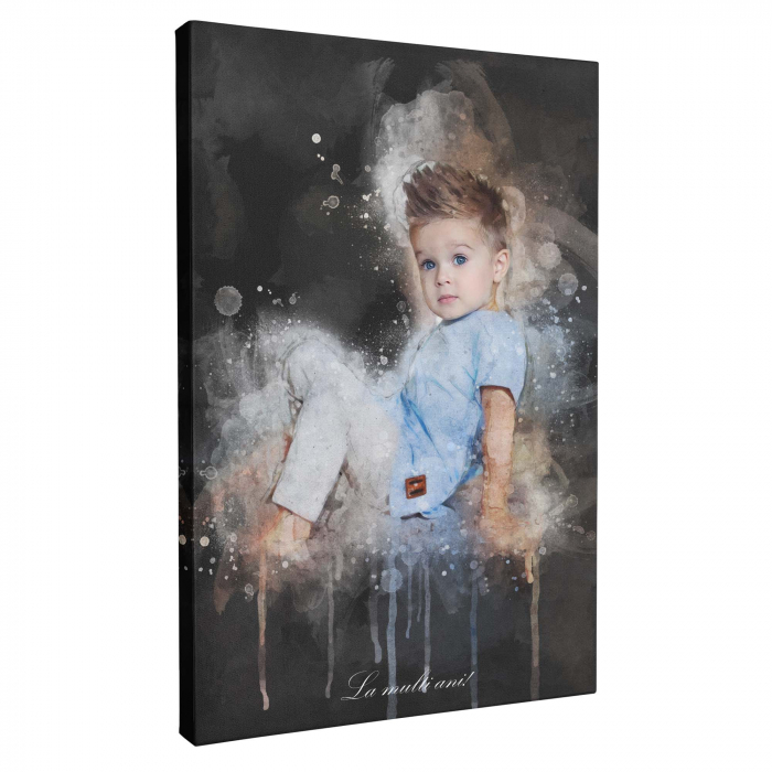 Tablou Canvas Personalizat, poza ta in stil acuarela M3 [7]