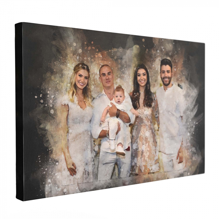 Tablou Canvas Personalizat, poza ta in stil acuarela M3 [6]