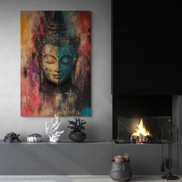 Tablou canvas abstract cu portretul lui Buddha [1]