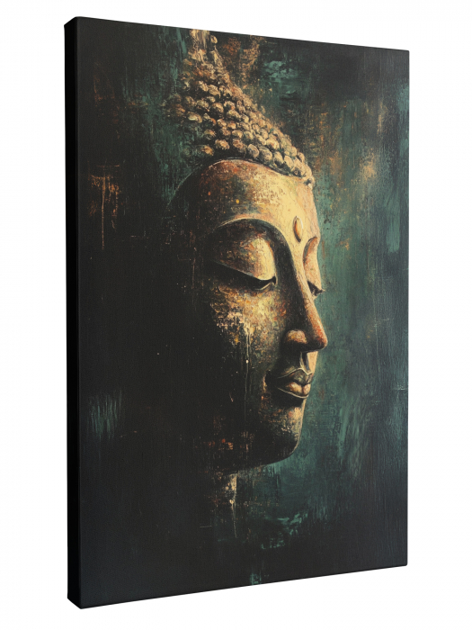 Tablou canvas cu profilul stilizat al lui Buddha [2]