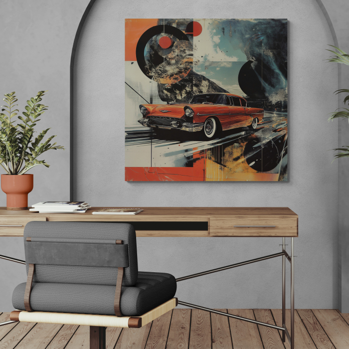Tablou canvas modern cu design grafic retro-futurist [1]