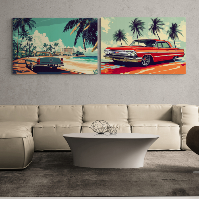 Tablou canvas artistic cu o mașină clasică [1]