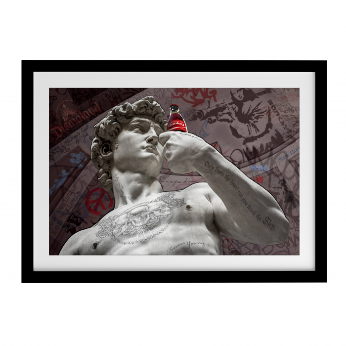 Tablou canvas modern Statuie David abstract pentru birou [2]
