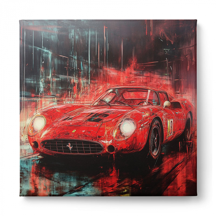 Tablou canvas abstract cu Ferrari clasic [2]