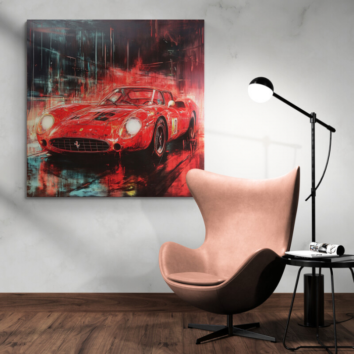 Tablou canvas abstract cu Ferrari clasic [1]