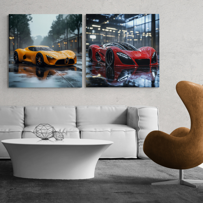 Tablouri canvas cu Două super mașini cu design avangardist, [1]