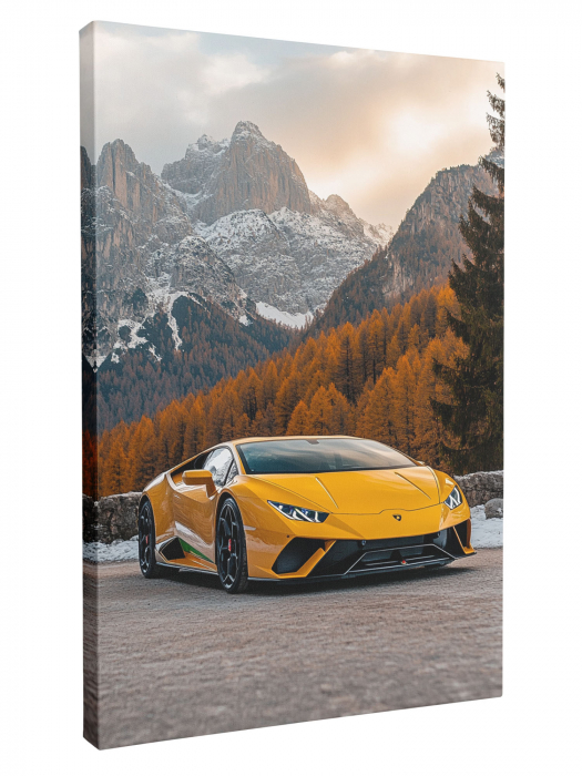 Set de tablouri canvas cu mașini sport de lux în decoruri montane [2]