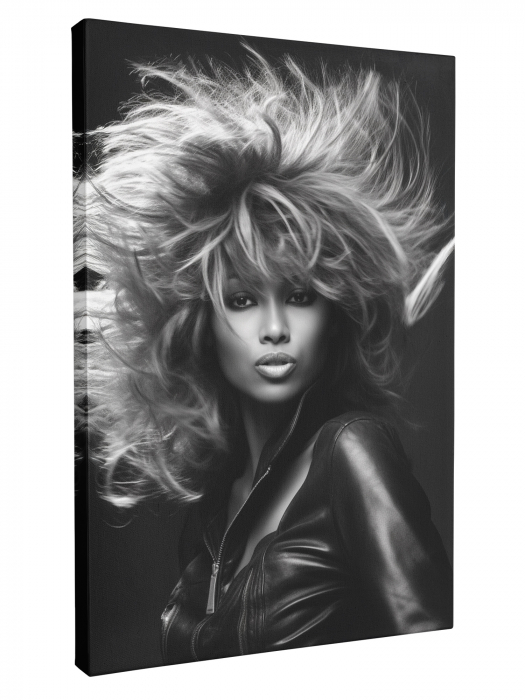 Tablou canvas portret alb-negru al lui Naomi Campbell [2]
