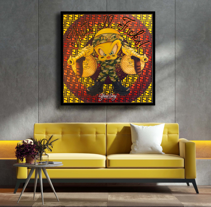Tablou canvas, Tweety, Fendi, colorat, dormitor, 50 x 70 cm [1]