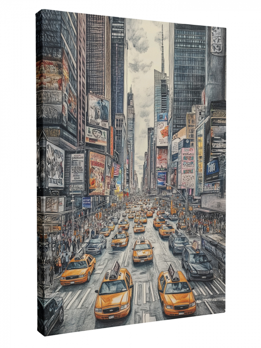 Tablou canvas cu Cadillac clasic în centrul orașului New York, [3]