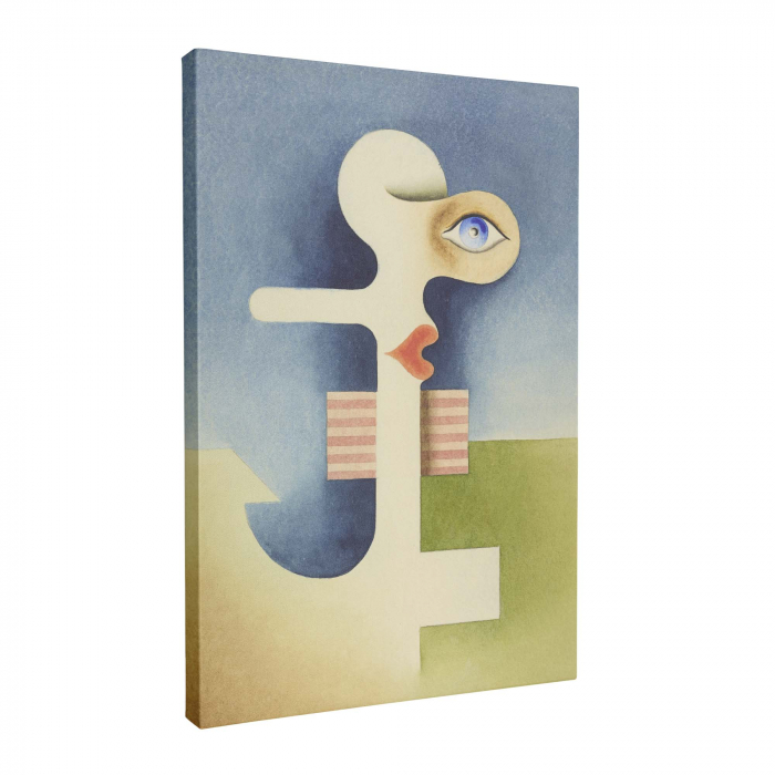 Tablou abstract modern Intaglio în tonuri de albastru și verde pentru dormitor [2]