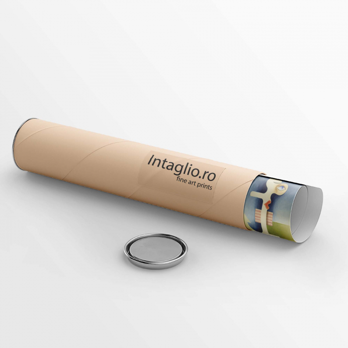 Tablou abstract modern Intaglio în tonuri de albastru și verde pentru dormitor [4]