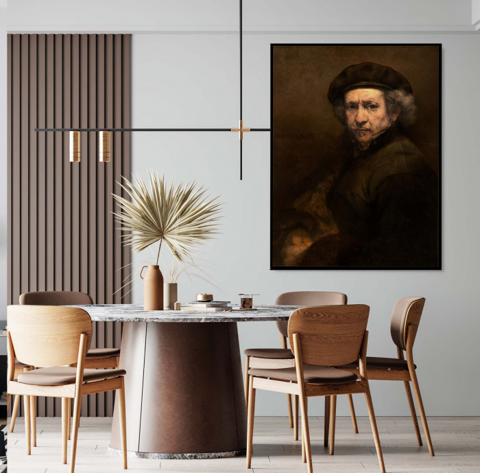 Tablou abstract modern Intaglio și Rembrandt pentru birou [1]