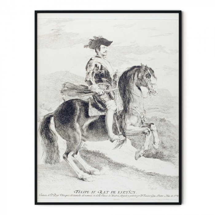 Tablou decorativ, Intaglio, alb negru, Modern, print pe hartie foto Fine Art, Philip IV de Francisco Goya [3]