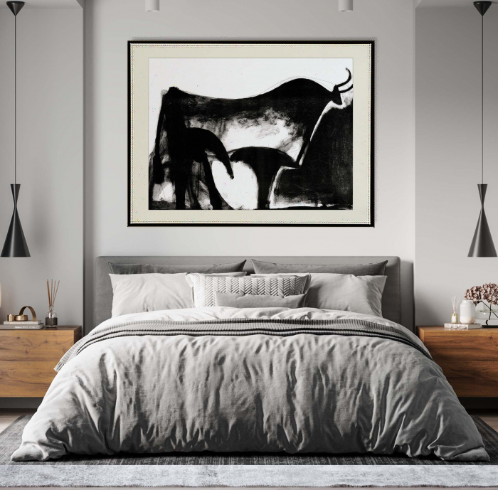 Tablou abstract modern în stil Picasso, neînrămat [1]