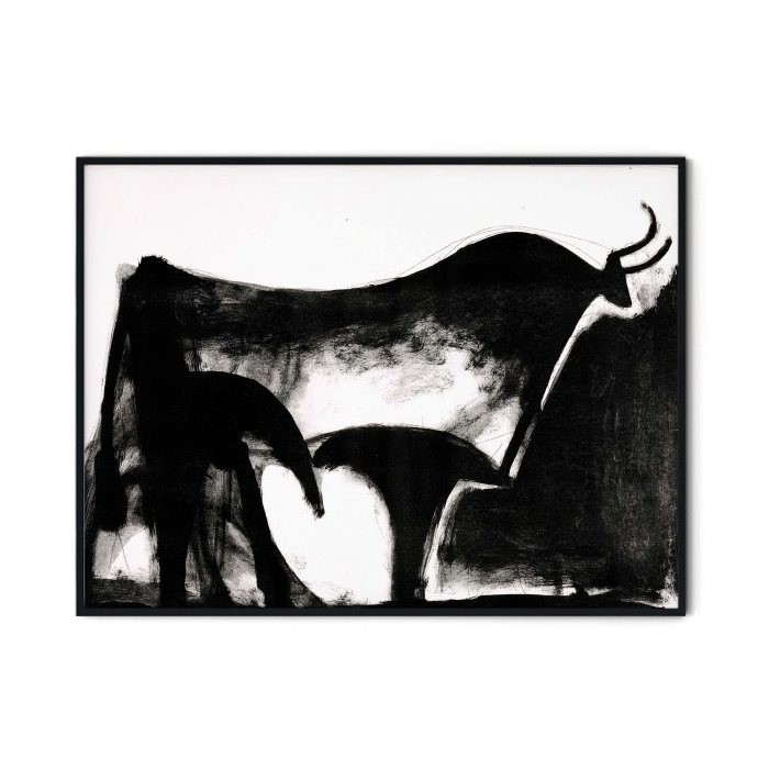 Tablou abstract modern în stil Picasso, neînrămat [2]