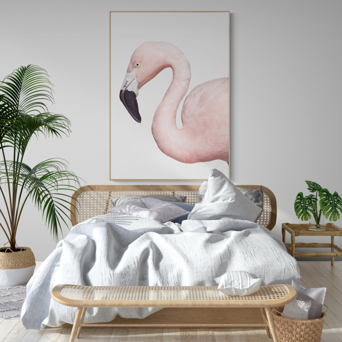 Tablou decorativ, Modern, Animale, Flamingo roz pentru hotel [1]