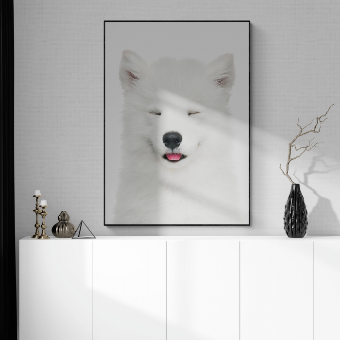 Tablou decorativ, Modern, Animale, Lup alb, pentru hol [1]